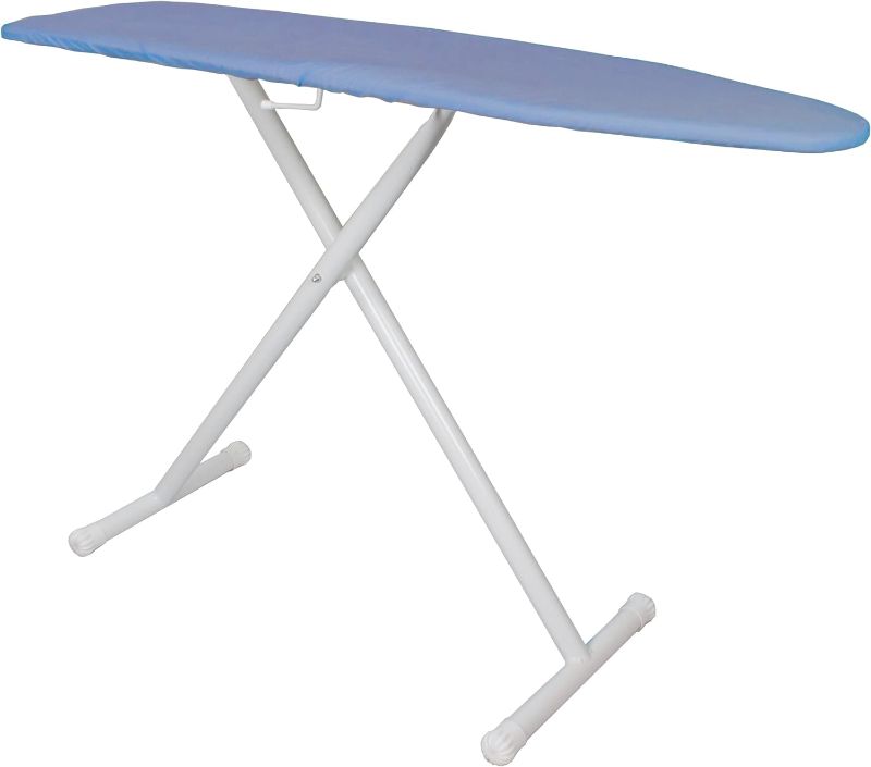 Photo 1 of 54" Ironing Board- Wholesale Hotel Products, Full-Size Ironing Surface, Secure Leg Locking System, Heavy-Duty Construction, Blue Cover, 54" Ironing Surface