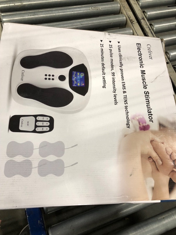 Photo 3 of Creliver Foot Stimulator Pro, TENS & EMS Foot Massager for Neuropathy, Circulation and Pain Relief, Electric Feet Legs Muscle Stimulator Machine, Physical Therapy FSA/HSA Approved Products