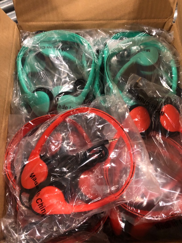 Photo 2 of Hongzan Bulk Headphones 100 Packs for School Classroom Kids, Wholesale Class Set Headphones for Students Children Teens and More (100 Mixed) 100Mixed