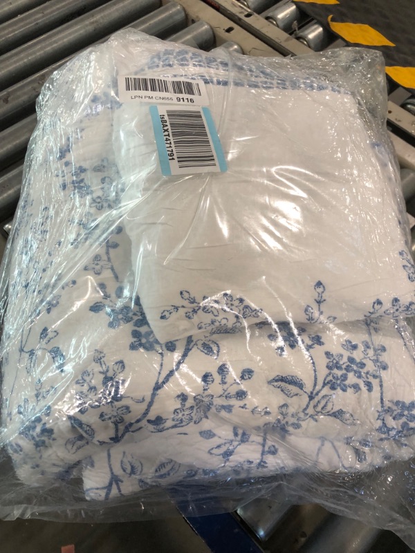 Photo 2 of Laura Ashley Home - Comforter Set, Cotton Bedding with Matching Shams & Bed Skirt, Stylish Home Decor (Charlotte Blue, Queen