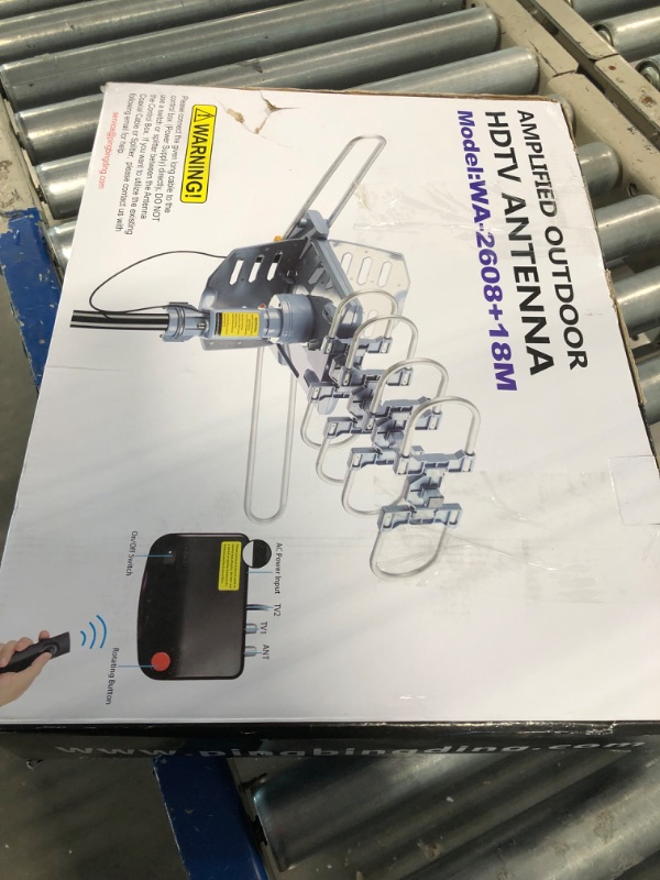 Photo 1 of PBD Outdoor Digital Amplified HDTV Antenna, 150 Mile Motorized 360 Degree Rotation, Wireless Remote Control, 59FT RG6 Coax Cable, Coaxial Grounding Block, UHF VHF 1080P 4K, Support 2 TVs