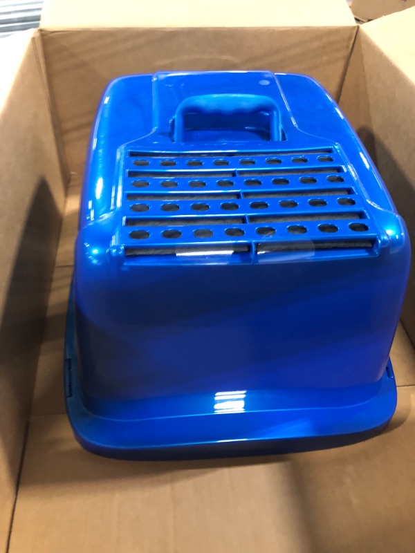 Photo 3 of 
Van Ness Pets Odor Control Extra Large, Giant Enclosed Cat Pan with Odor Door, Hooded, Blue, CP7
Color:Blue