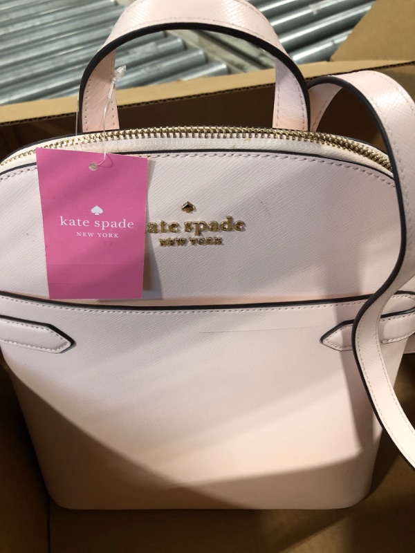 Photo 2 of Kate Spade New York Staci Dome Leather Backpack Chalk Pink
