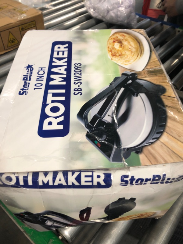 Photo 2 of 10inch Roti Maker by StarBlue with FREE Roti Warmer - The automatic Stainless Steel Non-Stick Electric machine to make Indian style Chapati, Tortilla, Roti AC 110V 50/60Hz 1200W