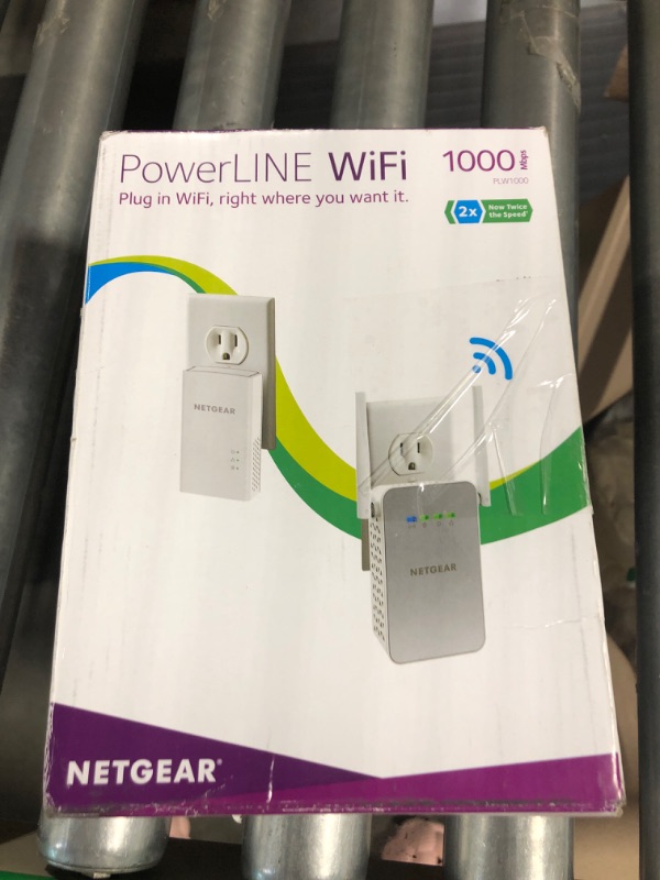 Photo 2 of NETGEAR Powerline Adapter + Wireless Access Point Kit, 1000 Mbps Wall-Plug, 1 Gigabit Ethernet Ports (PLW1000-100NAS), 1 Gbps Kit - Wireless