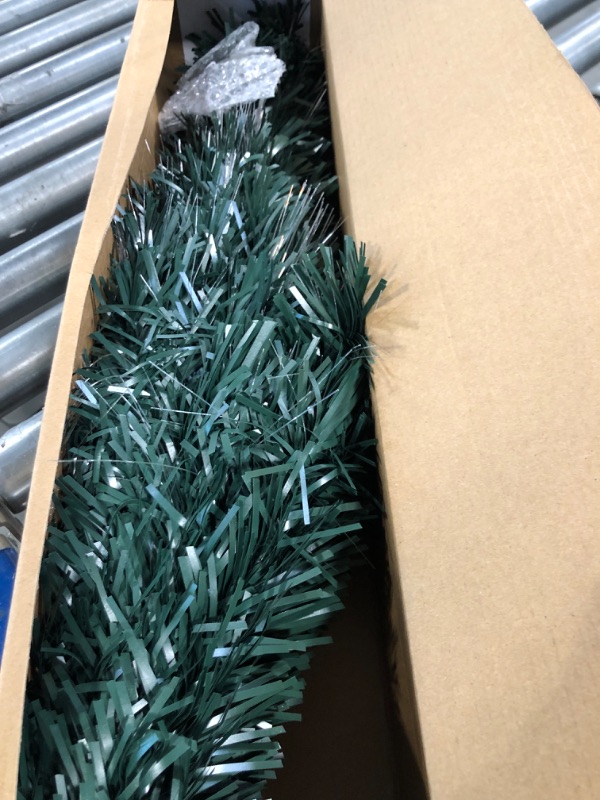 Photo 2 of 3ft Green Fiber Optic Christmas Tree,Pre-Lit Artificial Mini Christmas Tree, Tabletop Small Xmas Tree with Stars Holiday Home Decorations