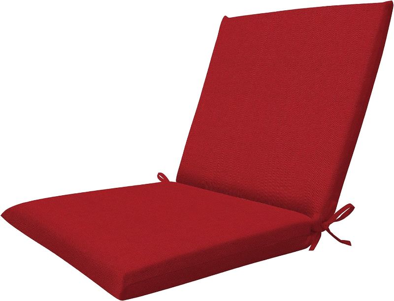Photo 1 of 
Honeycomb Indoor/Outdoor Textured Solid Scarlet Red Midback Dining Chair Cushion: Recycled Fiberfill, Weather Resistant, Reversible, Comfortable and Stylish...
Color:Textured Solid Scarlet Red