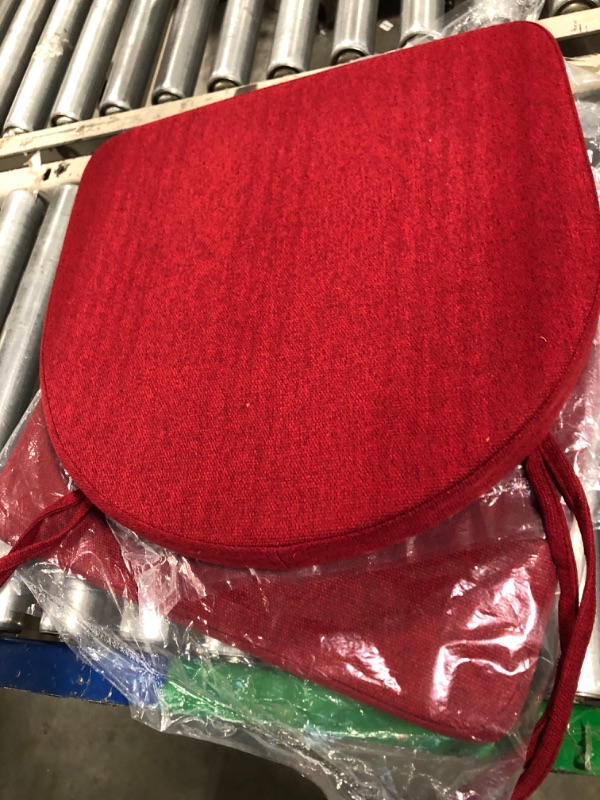 Photo 2 of 
Honeycomb Indoor/Outdoor Textured Solid Scarlet Red Midback Dining Chair Cushion: Recycled Fiberfill, Weather Resistant, Reversible, Comfortable and Stylish...
Color:Textured Solid Scarlet Red