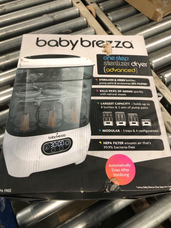 Photo 3 of Baby Brezza Baby Bottle Sterilizer and Dryer Advanced – Electric Steam Sterilization Machine – Universal Sterilizing for All Bottles: Plastic + Glass + Pacifiers + Breast Pump Parts - HEPA Filtration