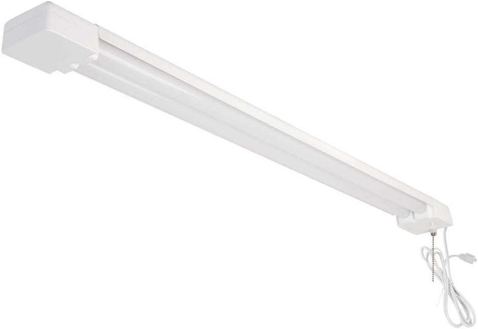 Photo 1 of Commercial Electric 3 ft. 2-Light 45-Watt White Integrated Utility LED Shop Light