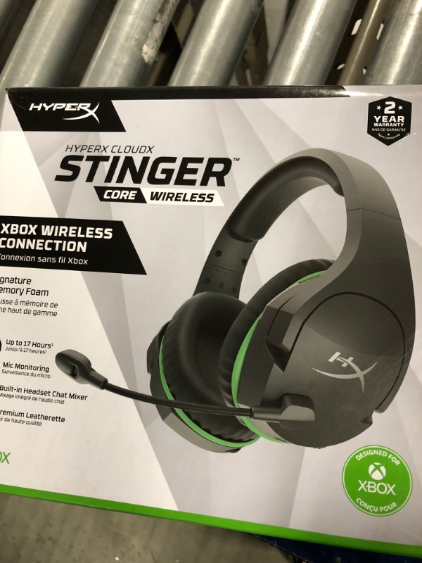 Photo 2 of HyperX CloudX Stinger Core – Wireless Gaming Headset, for Xbox Series X|S and Xbox One, Memory foam & Premium Leatherette Ear Cushions, Noise-Cancelling Wireless CloudX Stinger Core Headset