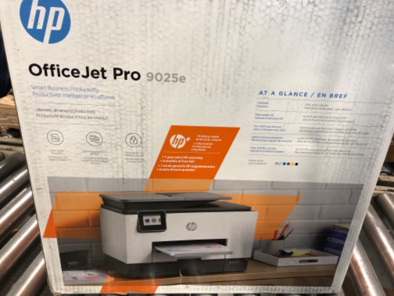 Photo 1 of HP OfficeJet Pro 9015e Wireless Color All-in-One Printer with 6 Months Free Ink (1G5L3A) (Renewed Premium), Gray