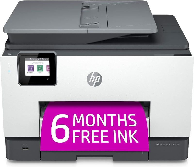 Photo 2 of HP OfficeJet Pro 9015e Wireless Color All-in-One Printer with 6 Months Free Ink (1G5L3A) (Renewed Premium), Gray