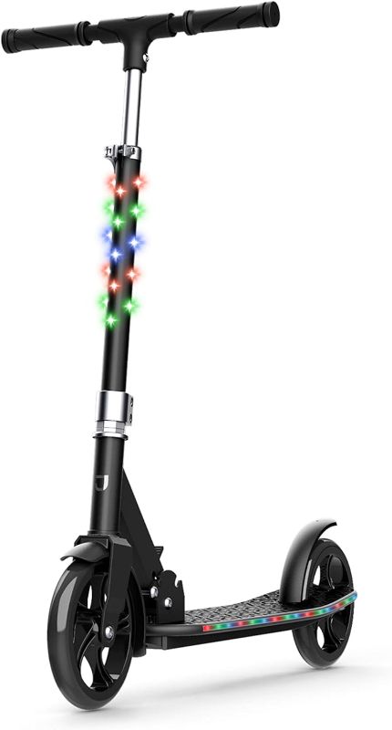 Photo 1 of Jetson Scooters - Jupiter Kick Scooter - Collapsible Portable Kids Push Scooter - Lightweight Folding Design with High Visibility RGB Light Up LEDs on Stem, Wheels, and Deck