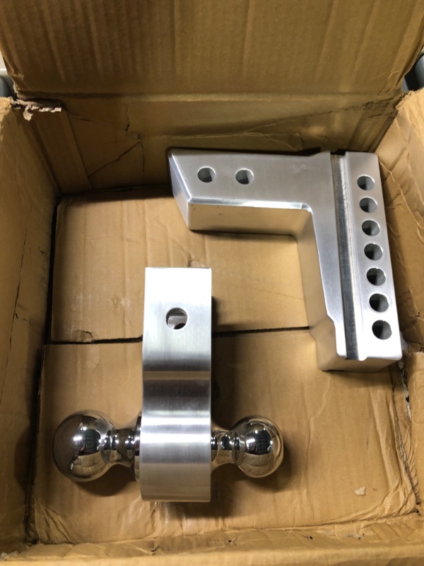 Photo 4 of  Adjustable Trailer Hitch, Stainless Steel Tow Balls, Aluminum Tow Hitch with Double Anti-Theft Pins Locks