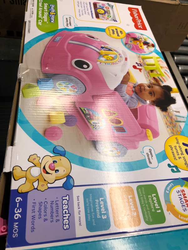 Photo 1 of Fisher-Price Laugh & Learn Crawl Around Car, Pink Interactive Play Center With Smart Stages Learning Content For Babies And Toddlers Ages 6 Months And Up Crawl Around Car – Pink
