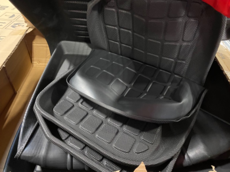 Photo 4 of SUPER LINER All Weather Floor Mats for Tesla Model Y 5-Seat 2021 2022 2023 Custom Fit TPE Car Floor Mats Cargo Liner Rear Cargo Tray Trunk Interior Accessories (Does NOT fit 7-Seat)