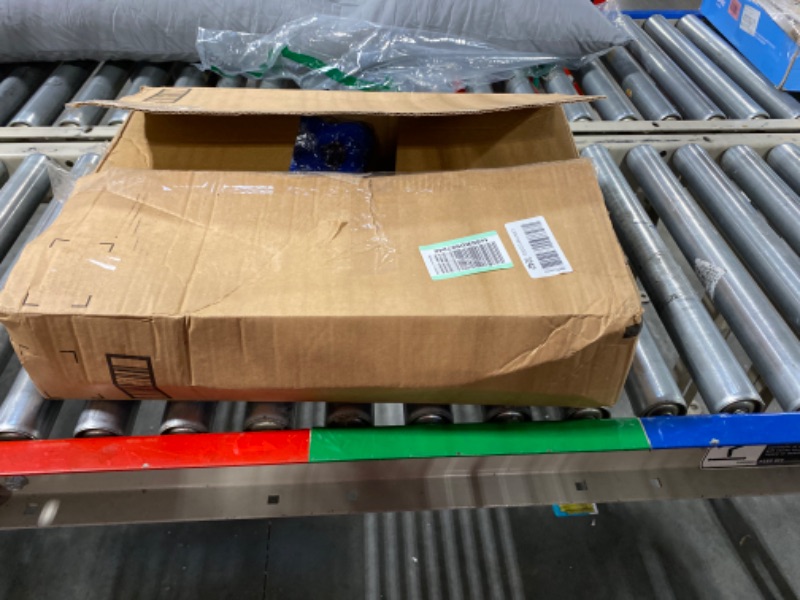 Photo 1 of 20 Foot Red Dryer Vent Cleaning Kit with Drill Attachments (Drill Not Included), 10 Flexible Rods and Blue Dryer Lint Trap Vacuum Attachment.
