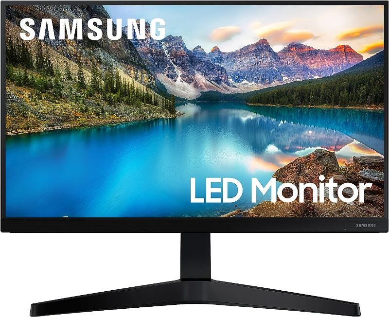 Photo 1 of SAMSUNG T37F Series 24-Inch FHD 1080p Computer Monitor, 75Hz, IPS Panel, HDMI, Display Port, VESA Compatible, 3 Yr WRNTY (LF24T374FWNXGO),Blue/Black
