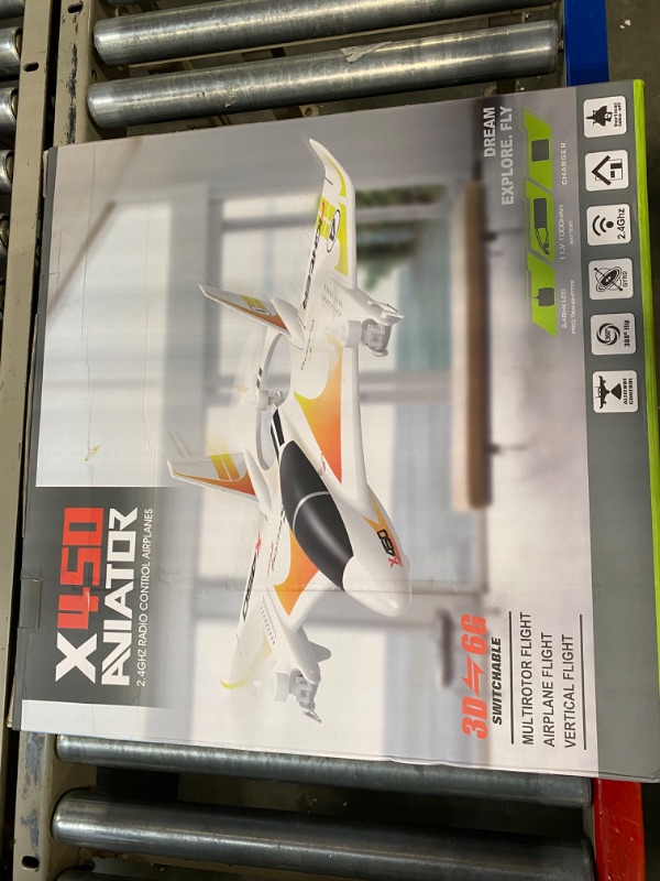 Photo 2 of GoolRC WLtoys XK X450 RC Airplane, 2.4G Remote Control 6 Channel Brushless Motor Aircraft, Vertical Takeoff LED RC Glider Fixed Wing Plane RTF