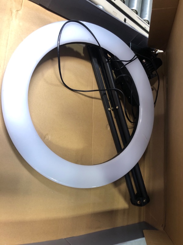 Photo 3 of 22" Ring Light Selfie Ring Light Kit with 75" Tripod, 6500K Dimmable LED Ring Light