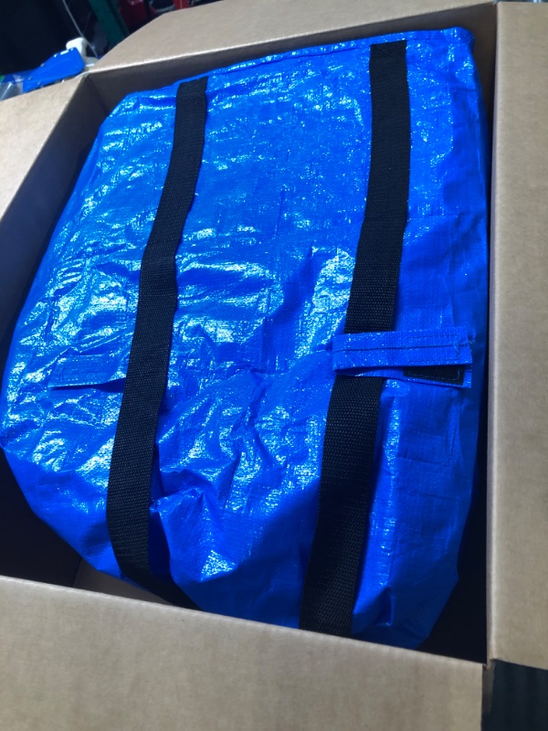 Photo 1 of 4 Pack Heavy Duty Extra Large Moving Bags with Backpack Straps & Large Vacuum Storage Bags Moving Supply Combo, Moving Totes with Handles & Zippers for Space Saving, Fold Flat, Includes Vacuum Bags 4 Pack-2 Moving Bags+2 Vacuum Bags
