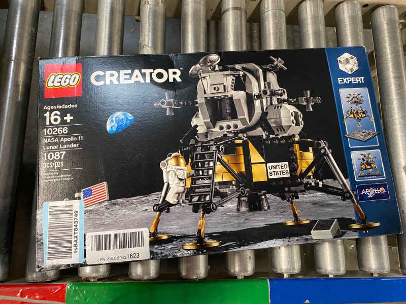 Photo 1 of LEGO Creator Expert NASA Apollo 11 Lunar Lander 10266 Model Building Kit for Adults, Astronaut Mini Figures, Lunar Lander Replica, NASA Collectible for Home Office Décor, Gift Idea for Space Lovers