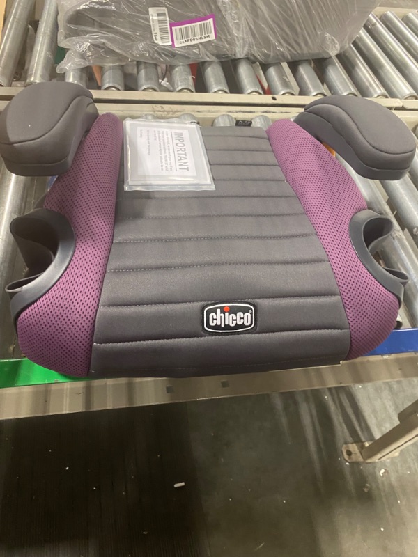 Photo 3 of Chicco GoFit Backless Booster Car Seat, Travel Booster Seat for Car, Portable Car Booster Seat for Children 40-110 lbs, Grape/Purple, 1 Count (Pack of 1) Grape GoFit