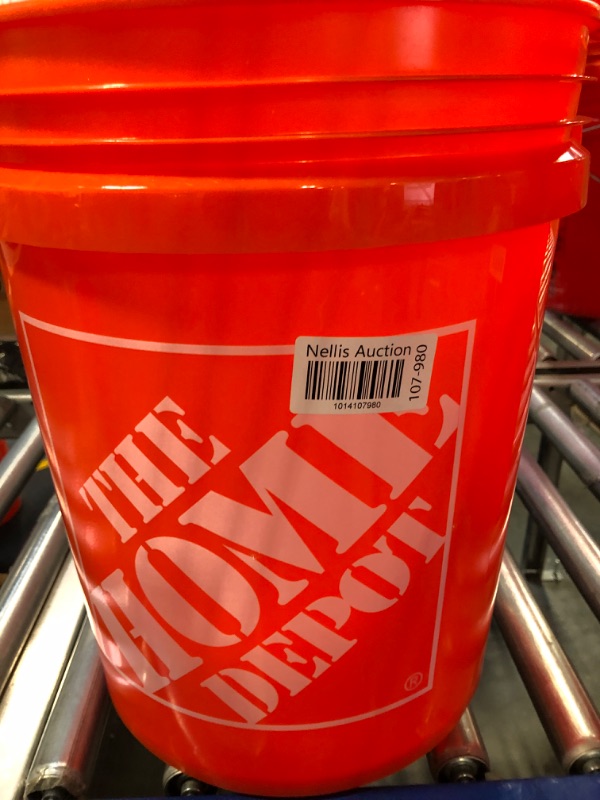 Photo 2 of 5 Gallon Orange Plastic Bucket Only - Durable 90 Mil All Purpose Pail - Food Grade Buckets NO LIDS Included - Contains No BPA Plastic - Recyclable - 1 Pack Buckets ONLY Orange 1