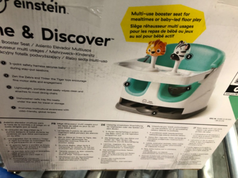 Photo 2 of Baby Einstein Dine & Discover Multi-Use Booster Feeding & Floor Activity Seat with Self-Storing Tray Sea of Support