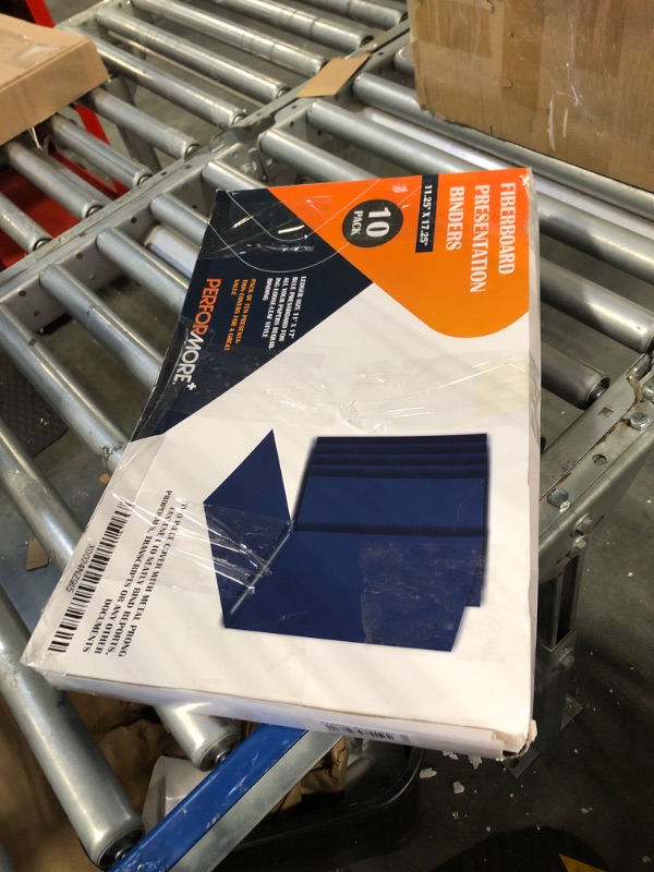 Photo 1 of 10 Pack of 11”x17” Landscape Pressboard Presentation Binder Folder, Blue Fiberboard Report Cover with Metal Prong Paper Fastener to Neatly Bind Reports, Proposals, Transcripts and Other Documents