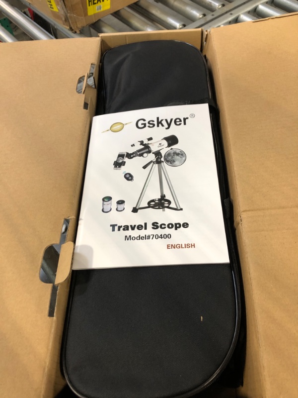 Photo 2 of Gskyer Telescope, 70mm Aperture 400mm AZ Mount Astronomical Refracting Telescope for Kids Beginners - Travel Telescope with Carry Bag, Phone Adapter and Wireless Remote