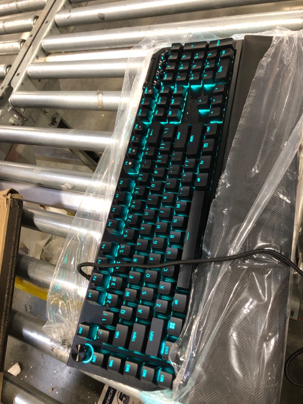 Photo 3 of Razer BlackWidow V4 Pro Wired Mechanical Gaming Keyboard: Green Mechanical Switches Tactile & Clicky - Doubleshot ABS Keycaps - Command Dial - Programmable Macros - Chroma RGB - Magnetic Wrist Rest Green Switches - Tactile & Clicky