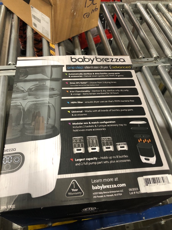 Photo 1 of Baby Brezza Baby Bottle Sterilizer and Dryer Advanced – Electric Steam Sterilization Machine – Universal Sterilizing for All Bottles: Plastic + Glass + Pacifiers + Breast Pump Parts - HEPA Filtration