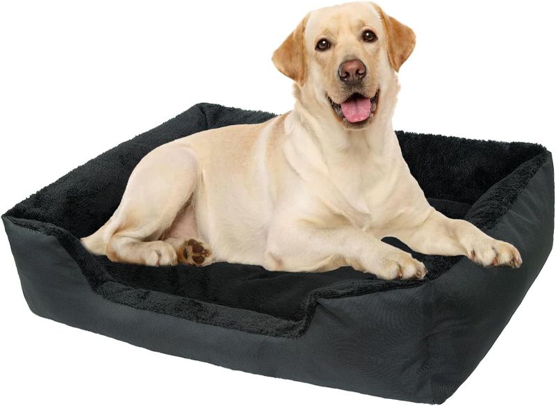 Photo 1 of Black Velvet Dog Bed 