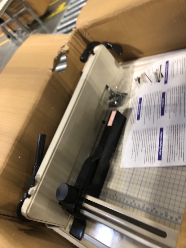 Photo 1 of HFS (R) Heavy Duty Guillotine Paper Cutter 400 Sheet Capacity | Solid Steel Construction (A4-12'' Paper Cutter)