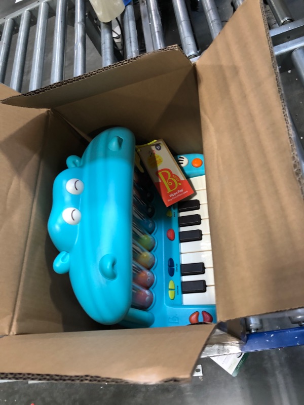 Photo 3 of B. toys- Hippo Pop- Musical Toy Keyboard – Play Piano – Songs, Sounds & Lights – Musical Instrument for Toddlers, Kids – 12 Months +