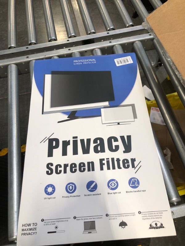 Photo 2 of 24 Inch Computer Privacy Screen Filter for 16:10 Widescreen Monitor, Anti Glare & Blue Light Filter, Removable Anti-Scratch Screen Protector Film 24 in (16:10) 24'' Privacy Screen