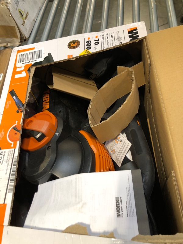 Photo 3 of WORX WG512 12 Amp TRIVAC 3-in-1 Electric Leaf Blower/Mulcher/Yard Vacuum & WA4092 Universal Gutter Cleaning Kit for Leaf Blowers
