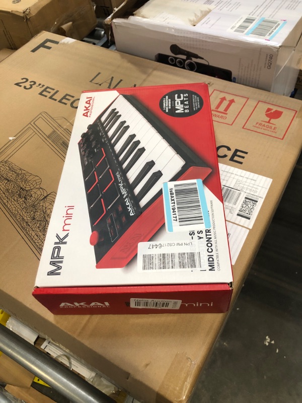 Photo 2 of AKAI Professional MPK Mini MK3 - 25 Key USB MIDI Keyboard Controller With 8 Backlit Drum Pads, 8 Knobs and Music Production Software Included MPK Mini MPK Mini Only