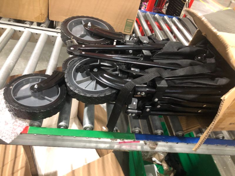 Photo 4 of Homgava Collapsible Folding Wagon Cart, Portable Large Capacity Utility Wagon, All Terrain Foldable Wagon, Heavy Duty Wagon Cart for Grocery Outdoor Beach Gardening Shopping Black