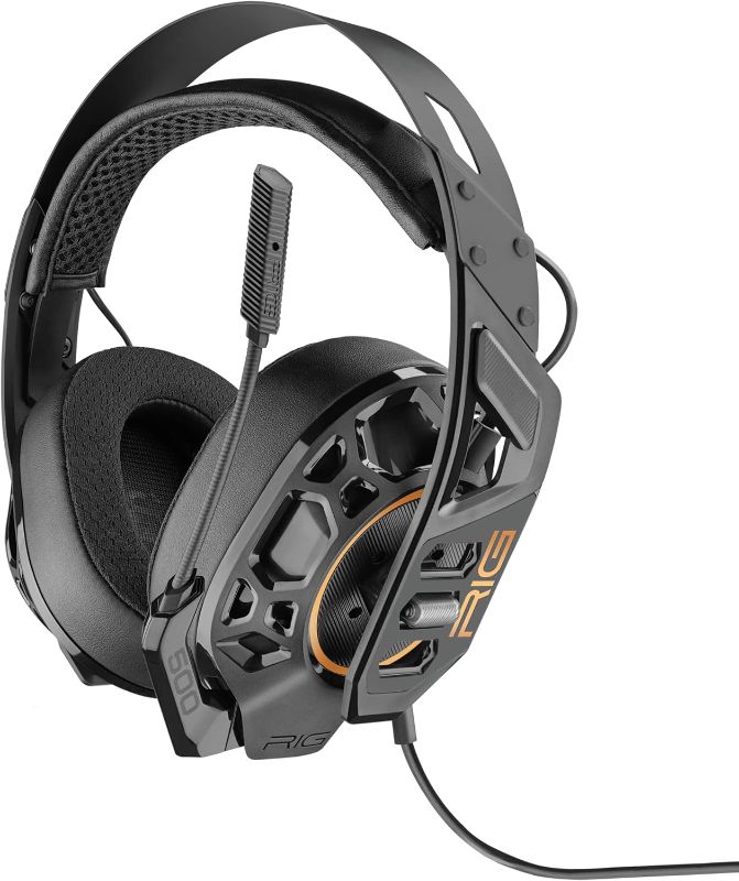 Photo 1 of RIG 500 PRO HA Gen 2 Competition Grade PC Gaming Headset with Dolby Atmos 3D Surround Sound - 50mm Speaker Drivers - Flip-to-Mute Mic - Black/Copper