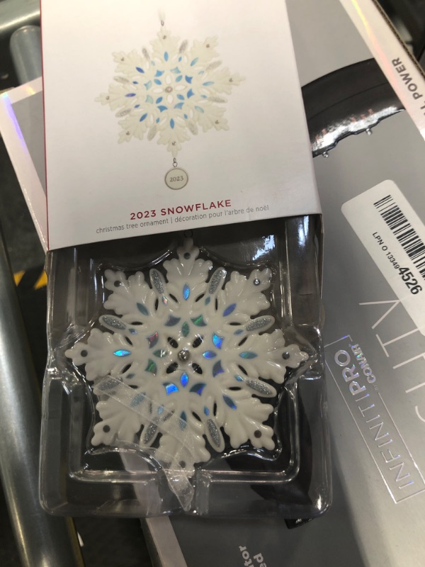 Photo 3 of Hallmark Keepsake Christmas Ornament 2023, Snowflake, Porcelain Ornament, Snowflake Gifts 2023 Snowflake