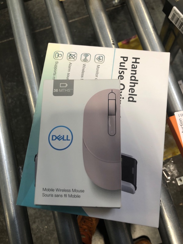 Photo 2 of Dell Mobile Wireless Mouse - MS3320W, Wireless - 2.4 GHz, Bluetooth 5.0, Optical LED, Mechanical Scroll, 1600 DPI, 3-Buttons - Ash Pink