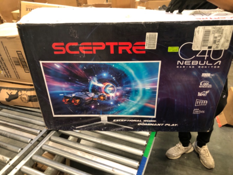 Photo 2 of Sceptre Curved 40 Class 16:9 QHD 2560x1440 Gaming Display DisplayPort up to 165Hz AMD FreeSync Premium HDR400 1ms MPRT 3000R Height Adjustable Nebul