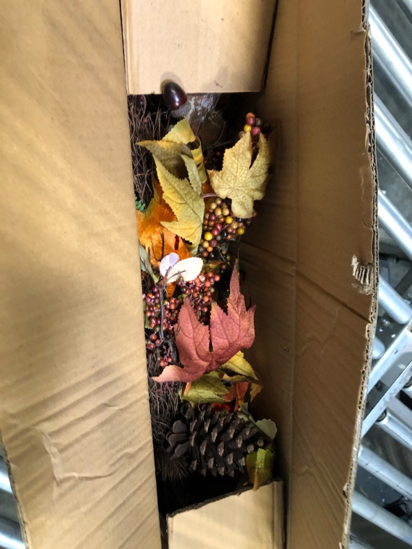Photo 1 of 26 in. Maple Leaf Teardrop with Pumpkins