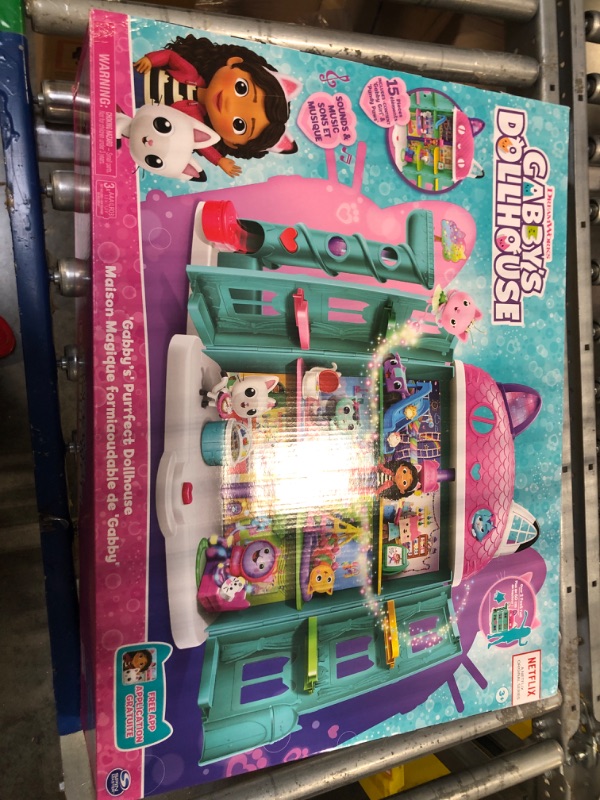 Photo 1 of Gabby's Dollhouse, Purrfect Dollhouse with 15 Pieces Including Toy Figures, Furniture, Accessories and Sounds, Kids Toys for Ages 3 and up