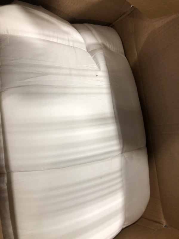 View 3 of TopTopper Mattress Topper Queen Size, Cooling Mattress Pad Cover for Hot Sleepers, Extra Thick 5D Snow Down Alternative Overfilled Plush Pillow Top with 8-21 Inch Deep Pocket - 60"x80" White White Queen