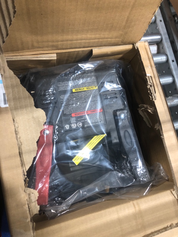 Photo 3 of STANLEY J5C09D Digital Portable Power Station Jump Starter: 1200 Peak/600 Instant Amps, 120 PSI Air Compressor, 3.1A USB Ports, Battery Clamps 1,200 Peak Amps