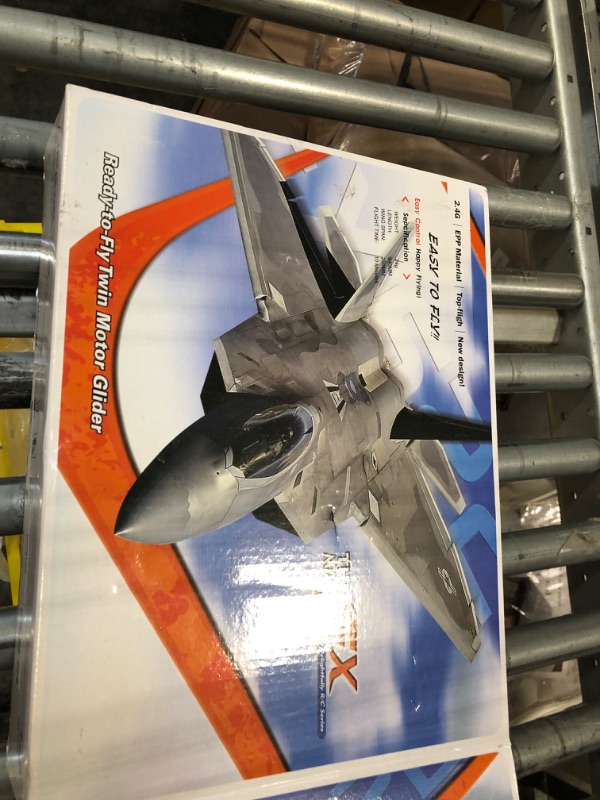 Photo 3 of fisca RC Plane Remote Control F-22 Fighter Raptor Airplane with Lights, 2.4Ghz 2CH Foam Drone Ready to Fly Aircraft Toy for Kids and Adults